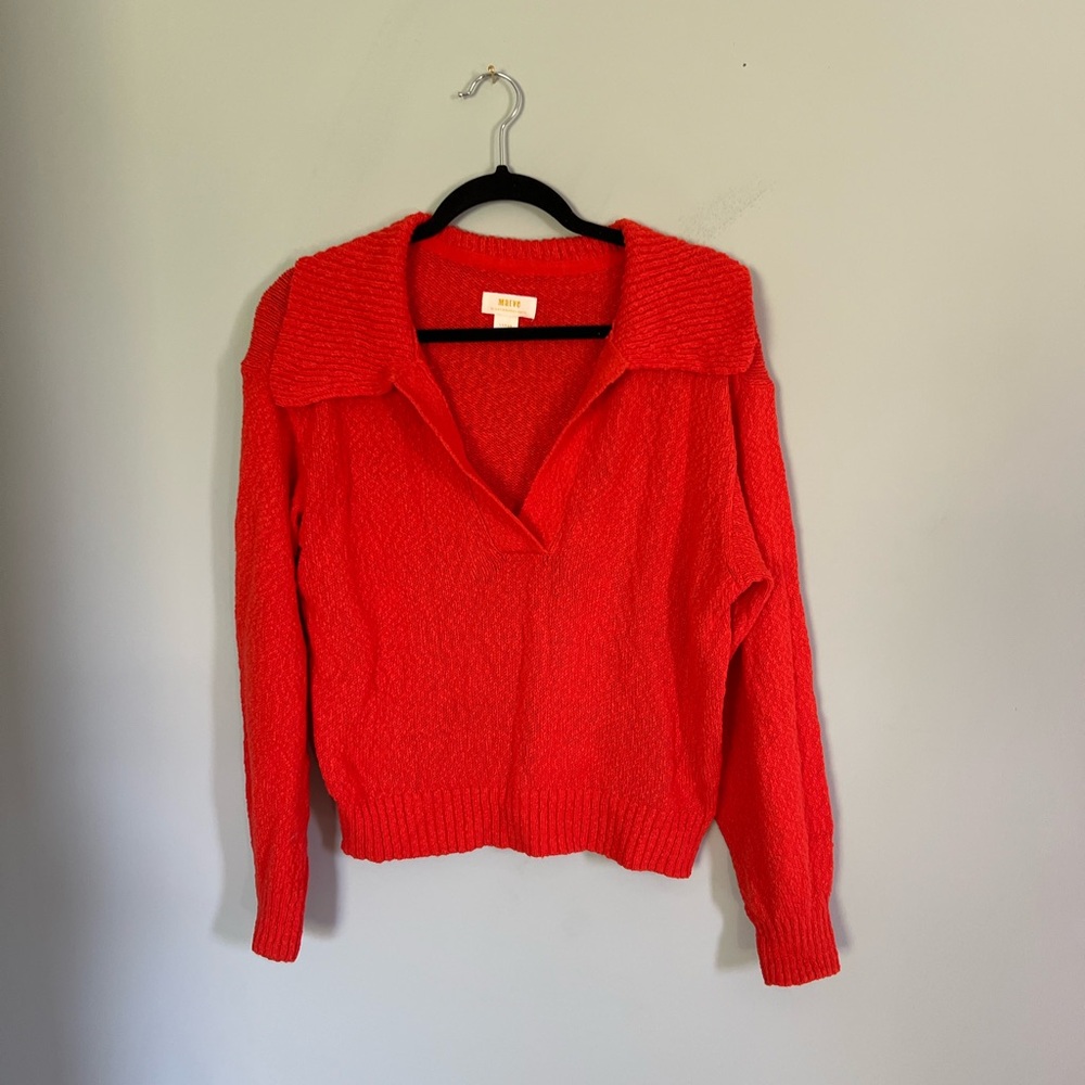 Maeve orange lightweight sweater, size L
